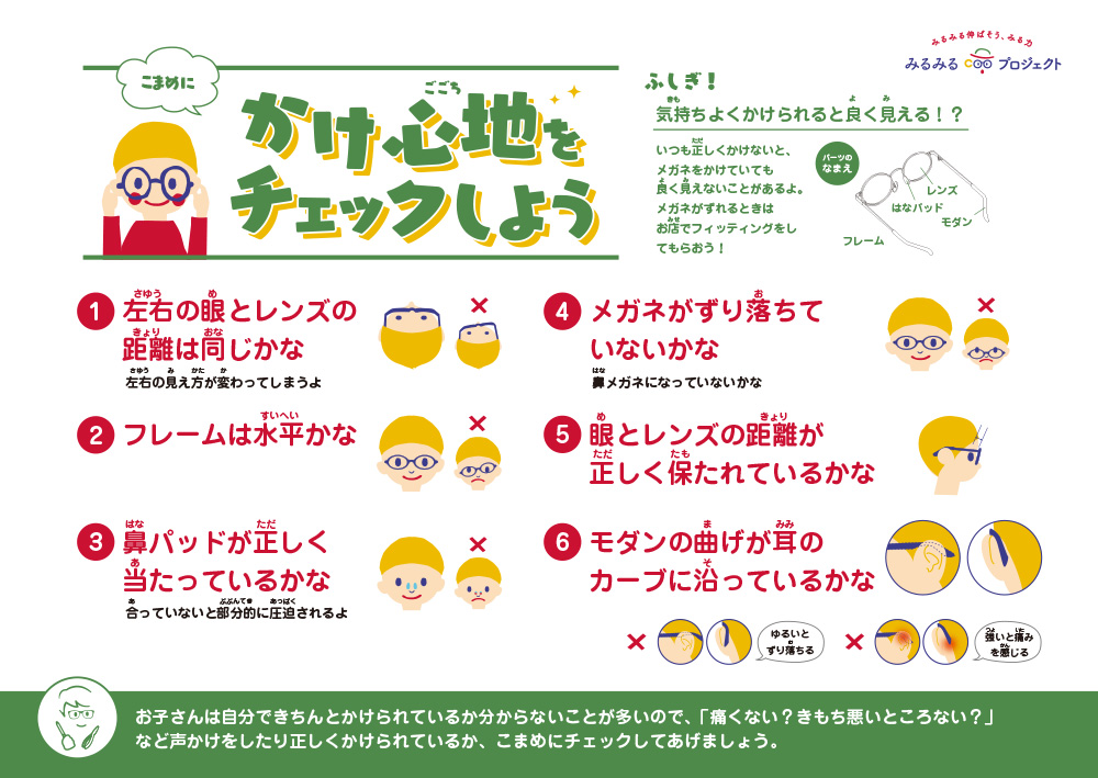 メガネの掛け心地チェック